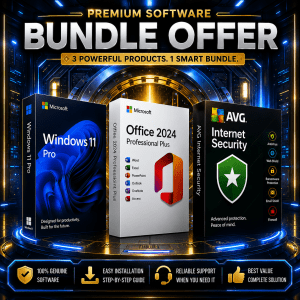 Bundle Offer ~ Windows 11 Pro + Office 2024 Pro Plus + AVG Internet Security